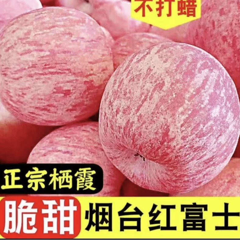 （带箱9-10斤）正宗山东烟台红富士苹果 新鲜发货