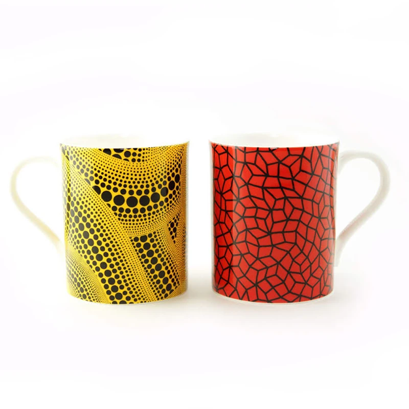 草间弥生Kusama圆点陶瓷马克杯艺术家创意礼物杯子圣诞节礼盒