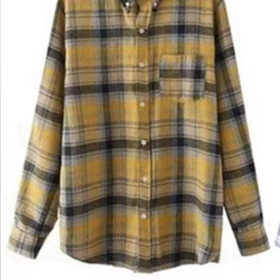 AnanStudio【格子毛衣开衫经典英伦纽扣】