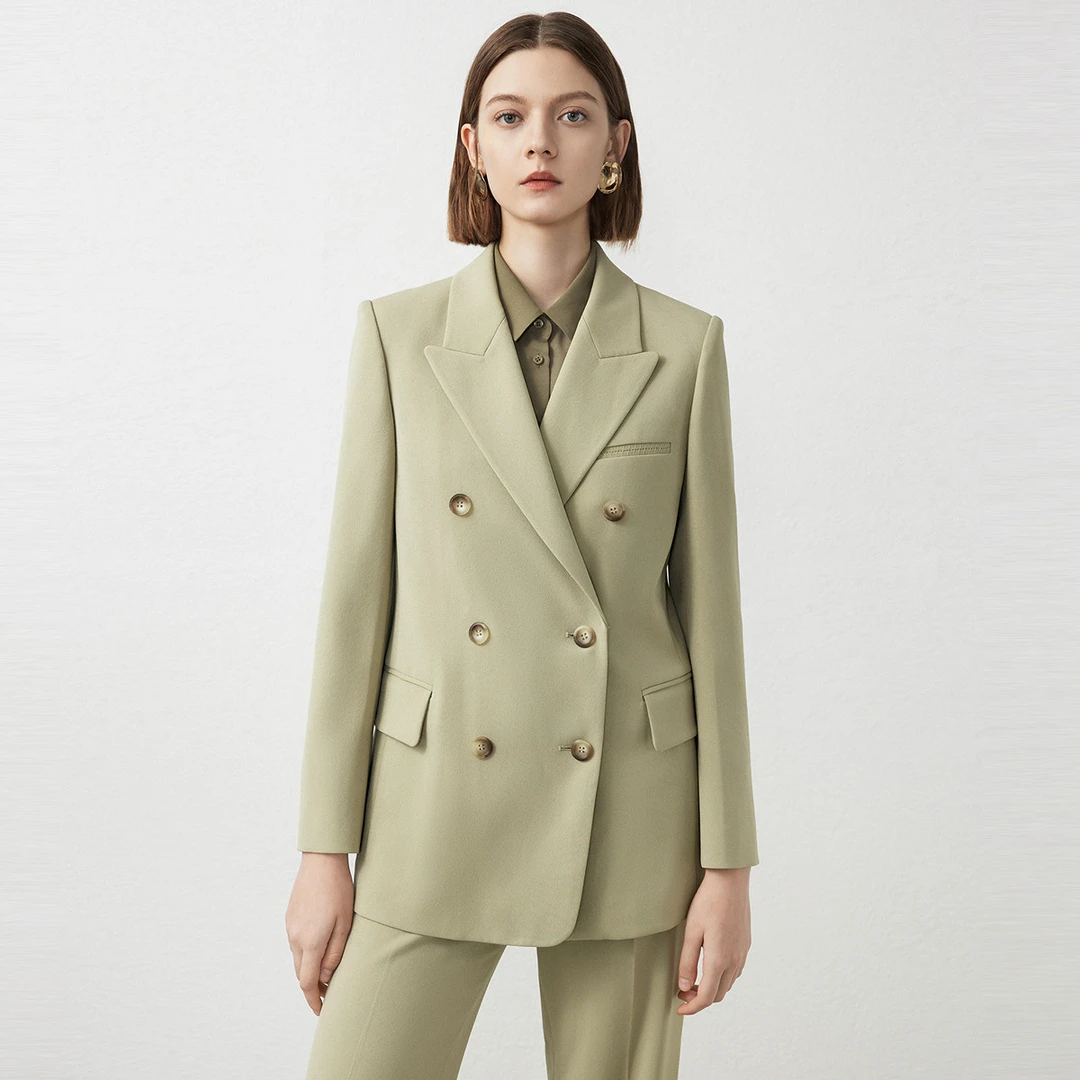 LANCY/朗姿【专柜同款】收腰显瘦法式气质高级感西服外套女秋西装