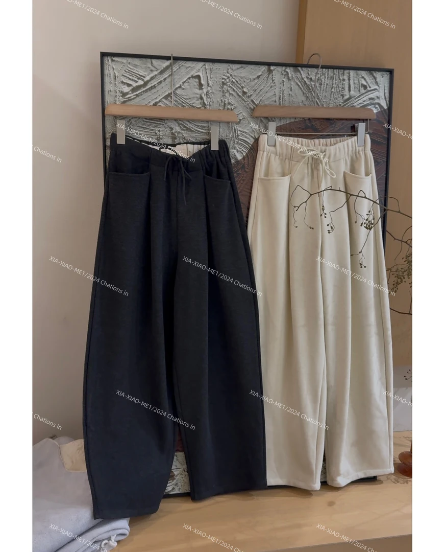 XIAOMEI ｜ 加绒休闲弯刀裤-1275