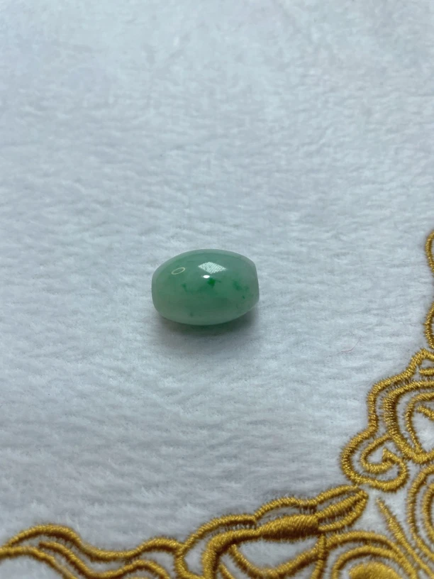 天然缅甸A货翡翠 百搭飘绿路路通 转运珠