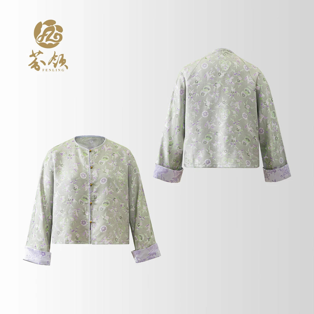 芬领-芳华-桑蚕丝非遗绫罗双面异色罗长袖外套SY1174-1175