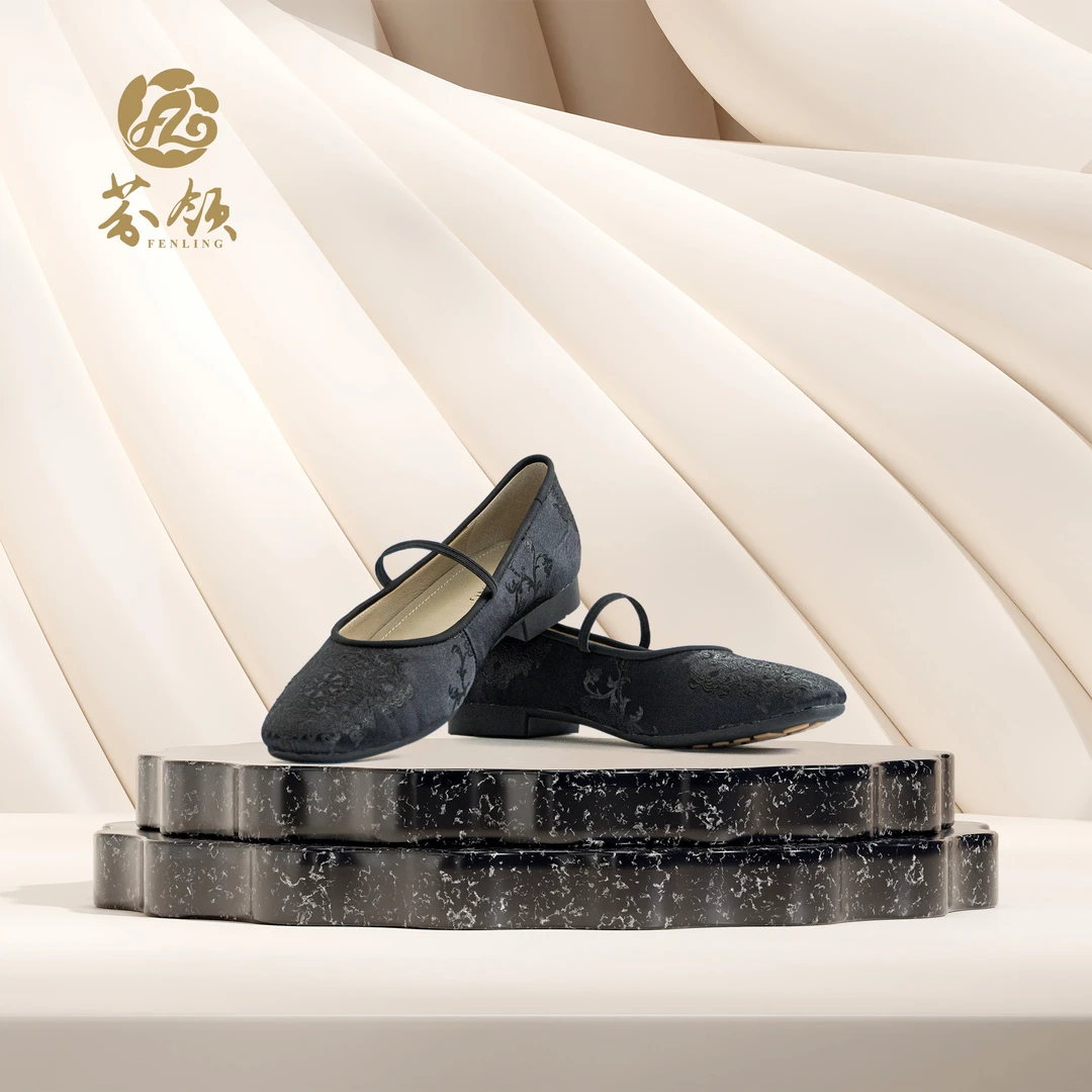 芬领-锦瑟/语墨-新国风柔软小香风宋锦40姆设计感单鞋35-40码