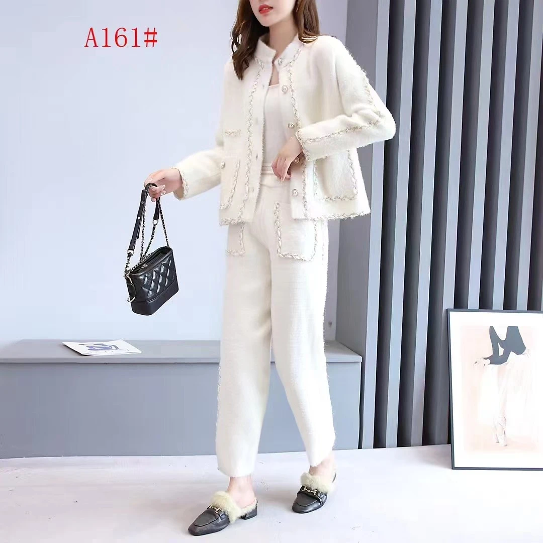 【张哥精选】新款女士网红秋冬厚外套小香风套装-161