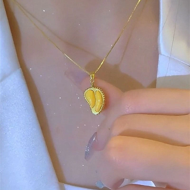 钛钢项链 爆款榴莲项链设计师款轻奢小众项链不掉色盒子链