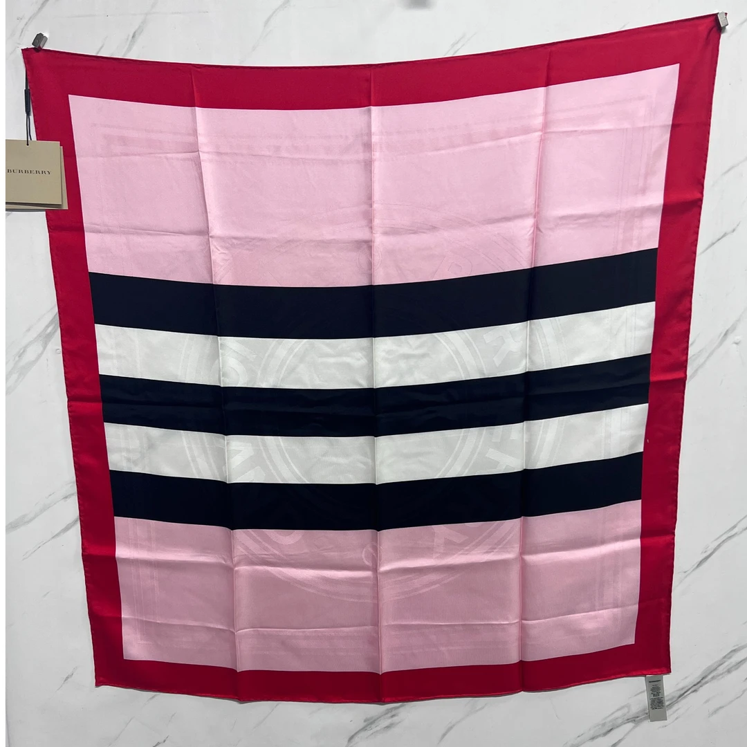 【瑞池女装】全新未使用/BURBERRY女士印花真丝丝巾/JSBRGW080631