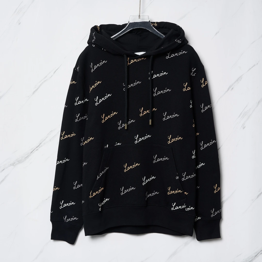 全新未使用 LANVIN 男士徽标字母印花卫衣/LNBU00068