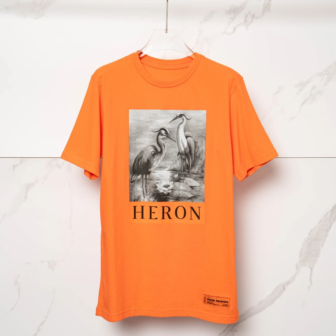 全新未使用/HeronPreston 男士 FW22字母印花T恤夏季/HNBU00006