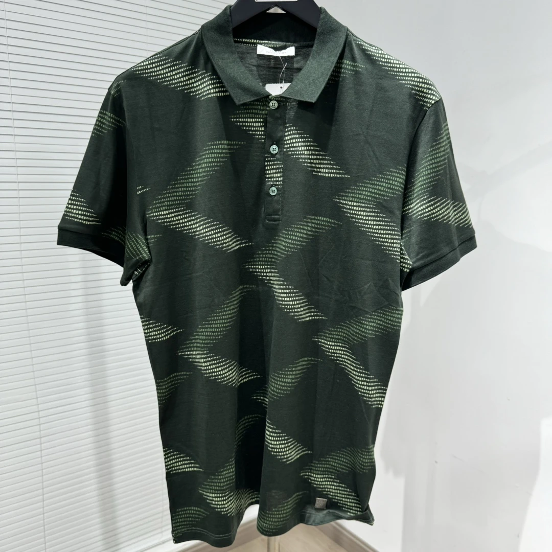 全新未使用/范思哲男士波纹印花polo男款运动休闲透气/vobu00006
