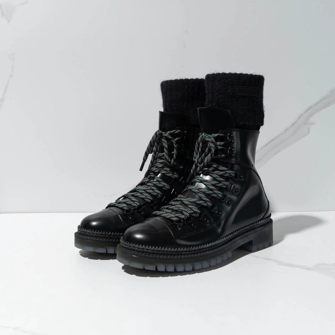 全新未使用 JIMMY CHOO/吉米周 Devin男士马丁靴/JCBS00100