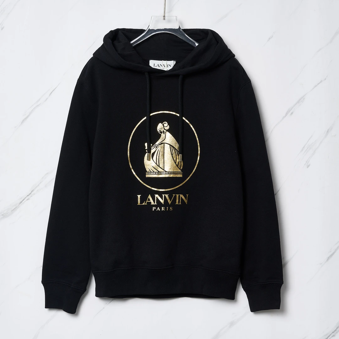 全新未使用/Lanvin男士印花连帽卫衣/LNBU00069