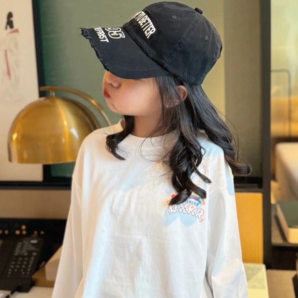 58412女童新款韩版女童印花小马宝莉T恤中大童圆领打底