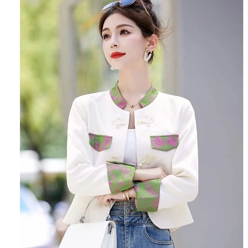 2024年春秋季新款中式轻国风小香风气质复古中国风时尚上衣女外套