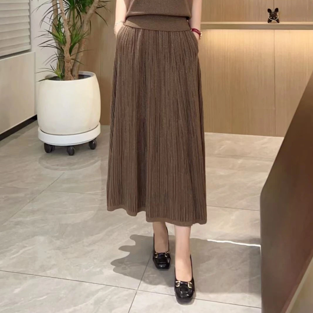 【光芒万丈】裙子高腰时尚中长裙休闲半裙#DQ5927半身裙