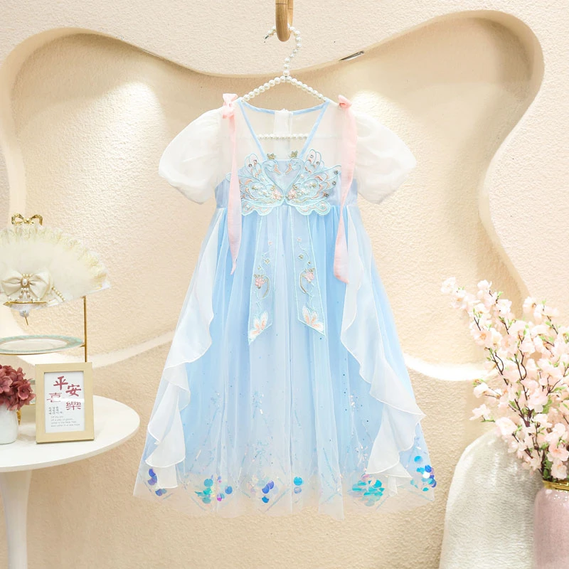 女童汉服夏装连衣裙2024新款爆款夏季裙子小女孩中国风连衣裙襦裙