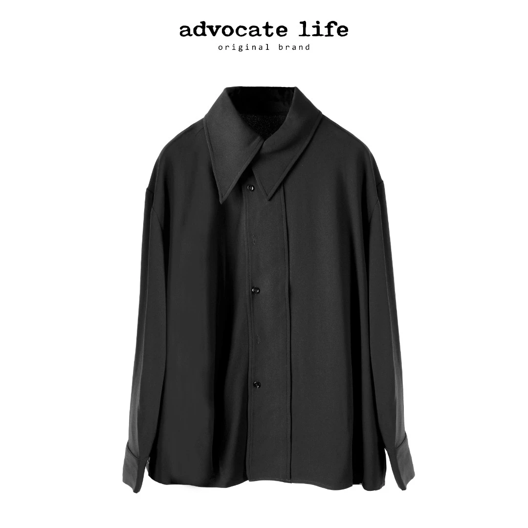 Advocatelife 2025年秋款时尚翻领纯色纽扣百搭休闲衬衫 HQ321373