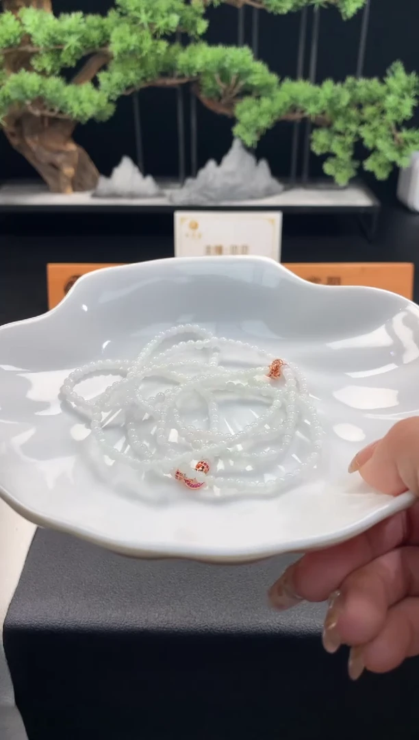 【闪购商品】翡翠项链未镶嵌FC15 翡翠小米珠项链 多样性发其一