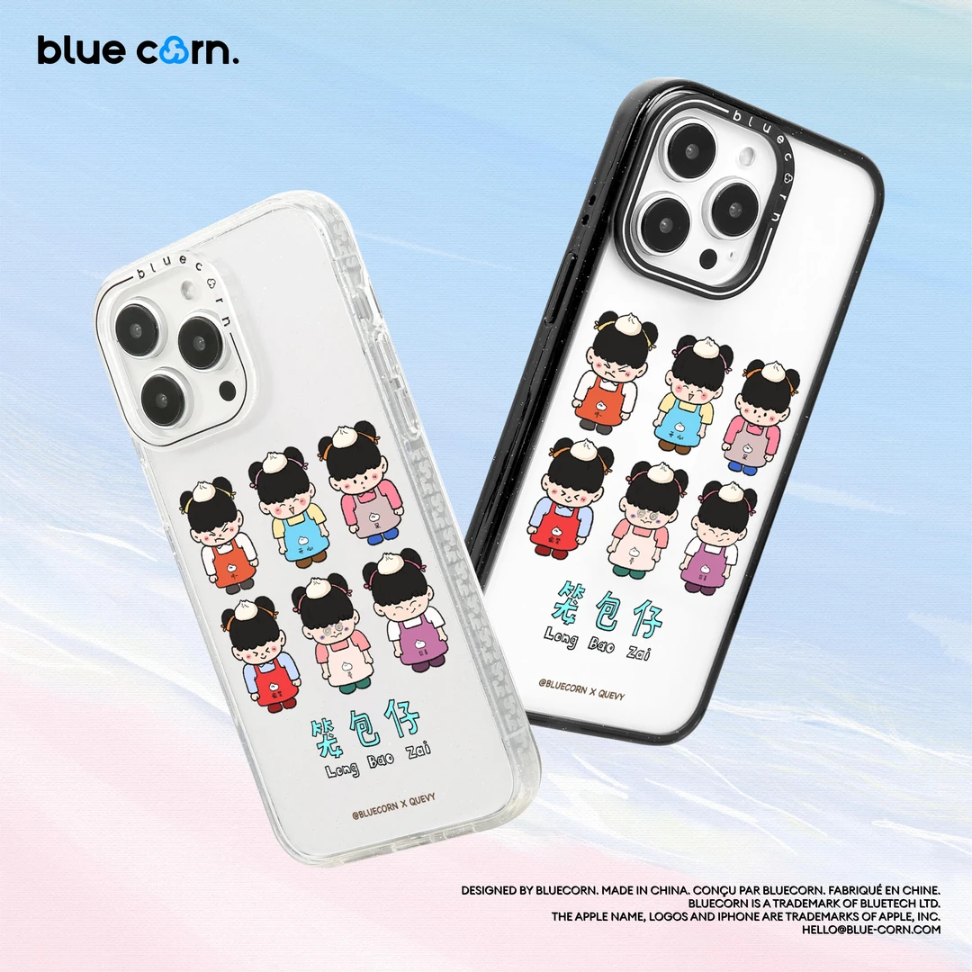 Bluecorn联名Quevy笼包仔 适用于苹果iPhone16/15/14ProMax手机壳