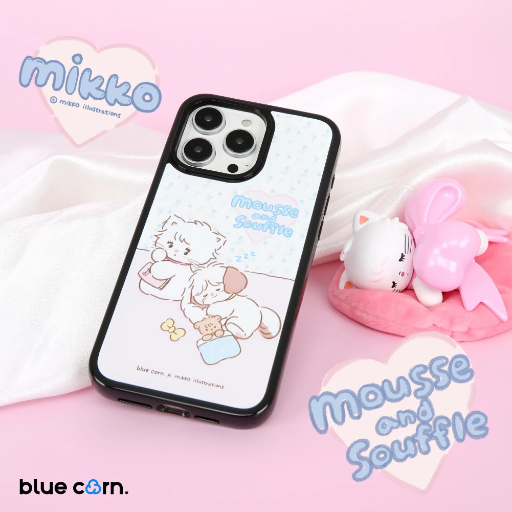 Bluecorn联名MIKKO慕斯舒芙蕾小憩适用苹果iPhone16/15/14手机壳
