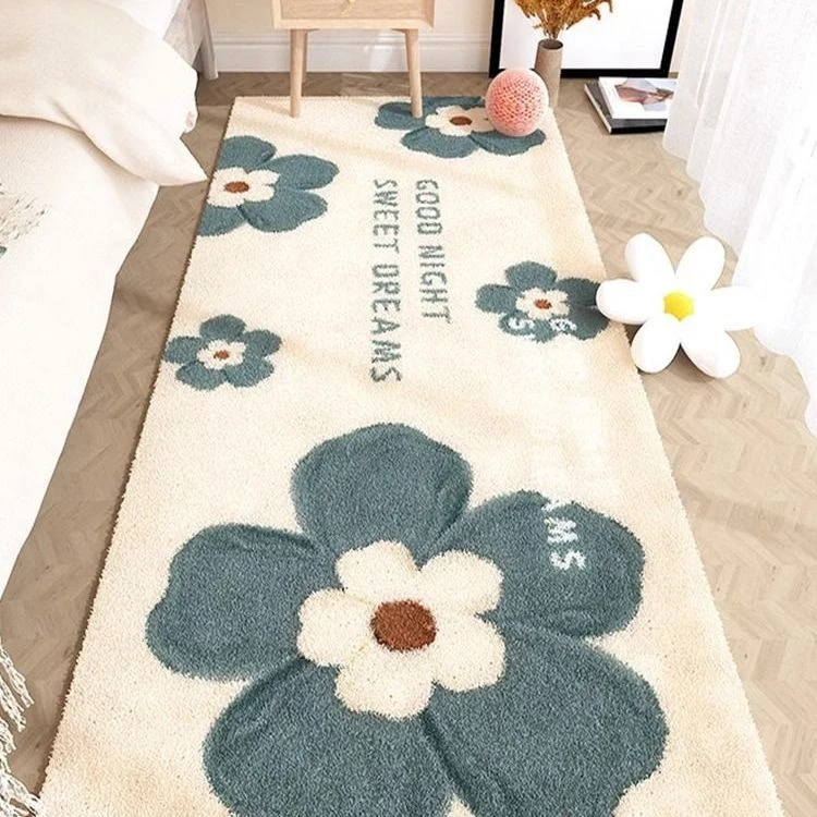 地毯卧室床边地毯轻奢高级感防摔儿童加厚房间毯子铺地地垫客厅