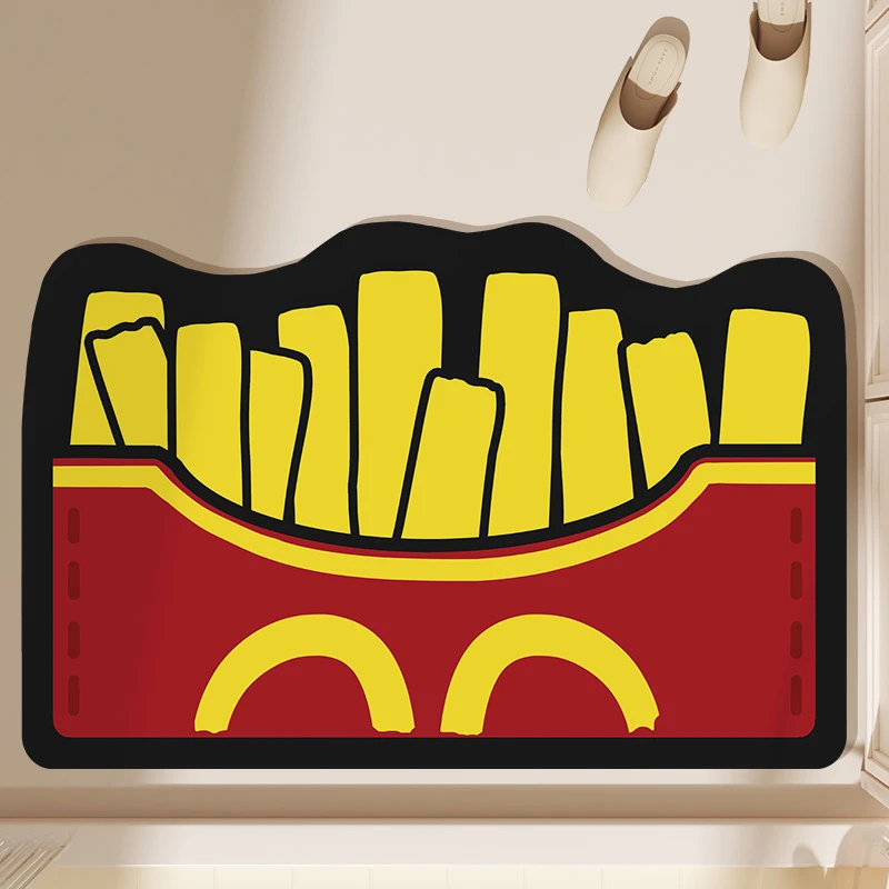 薯条浴室地垫硅藻泥吸水垫厕所门口软垫洗手间防滑速干卫生间脚垫