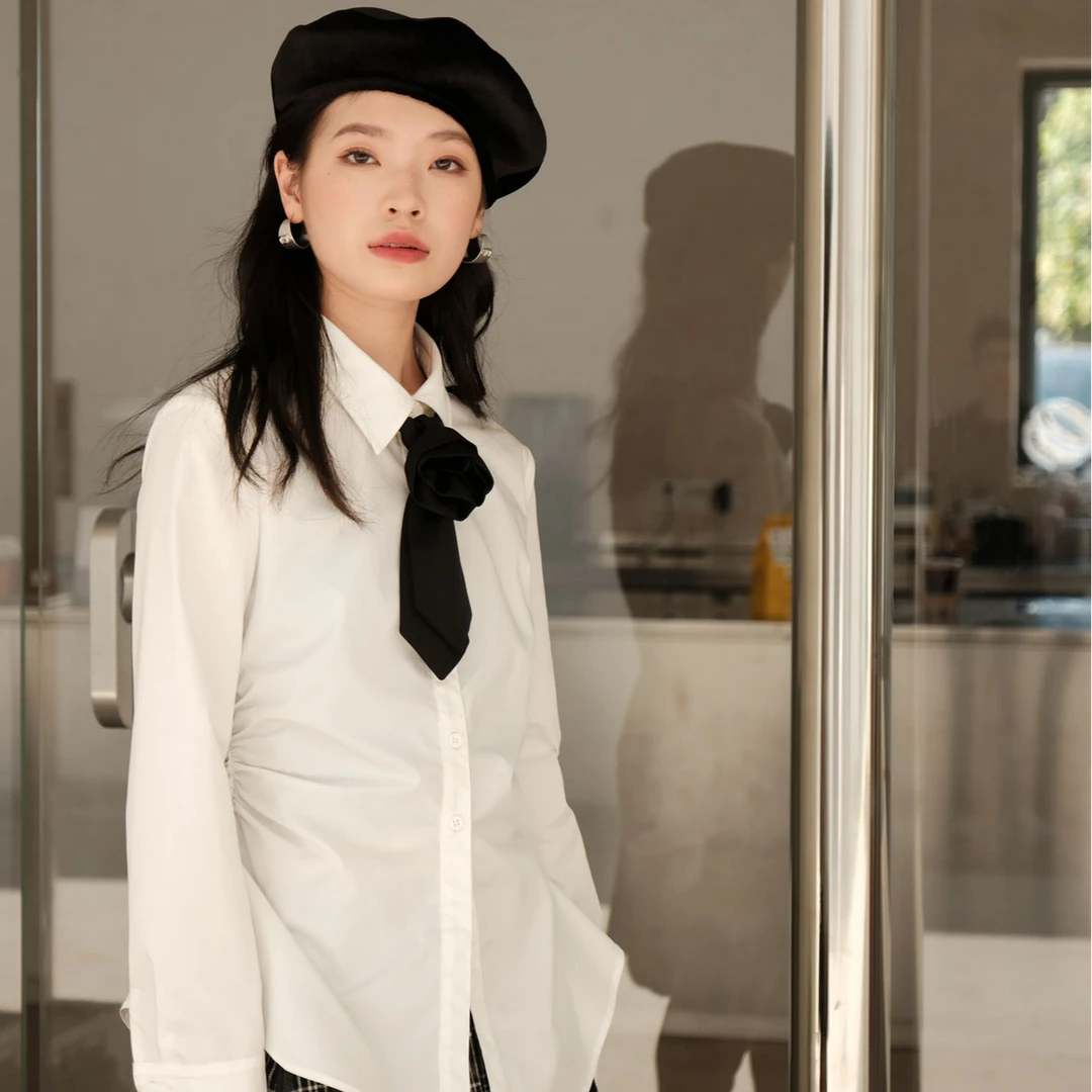 【老板娘夏天】MiniAnsuo气质欧式学院百搭衬衫ED1C116