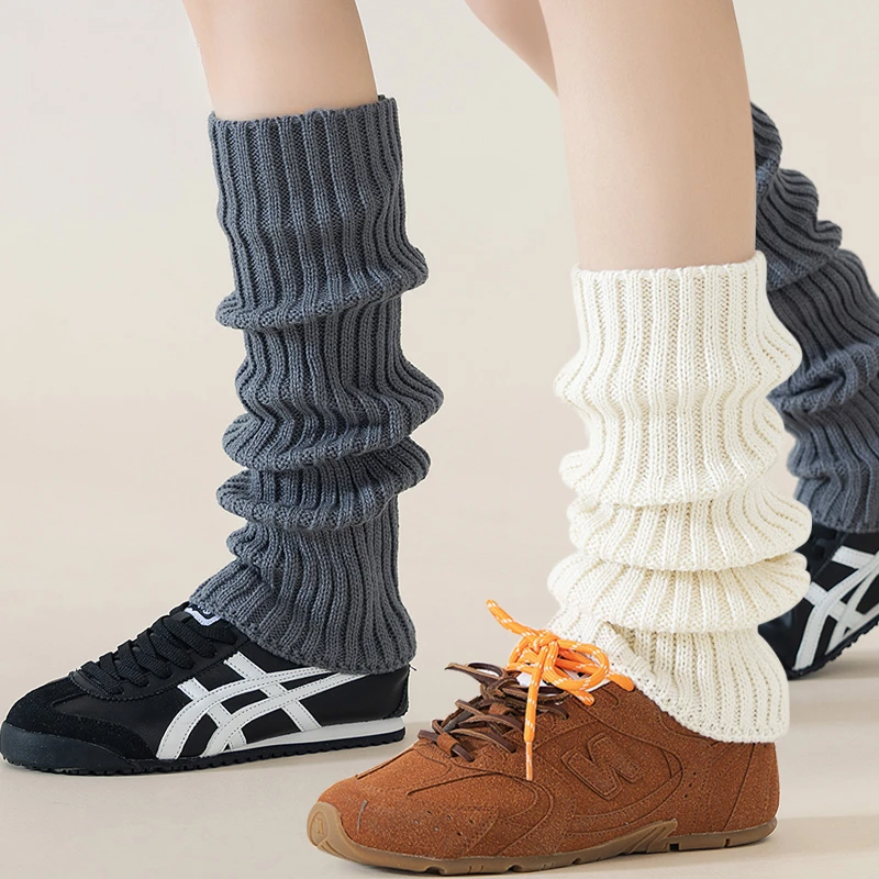 灰色针织袜套女堆堆袜秋冬保暖加厚y2k辣妹袜子女小腿袜冬季腿套