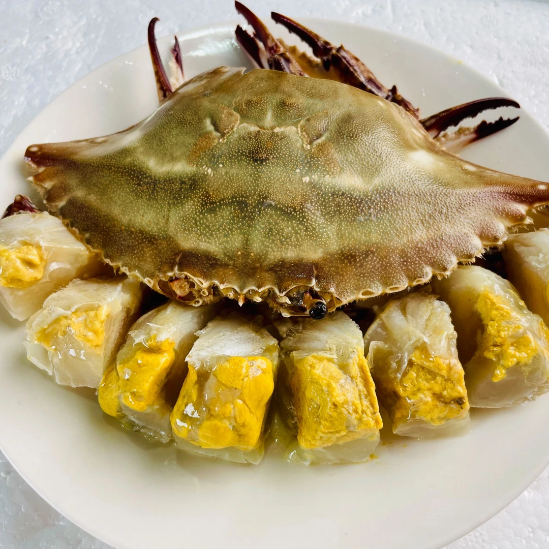 (姐弟海鲜)舟山特产白膏呛蟹3-4两/只梭子蟹咸蟹即食下饭不能蒸煮
