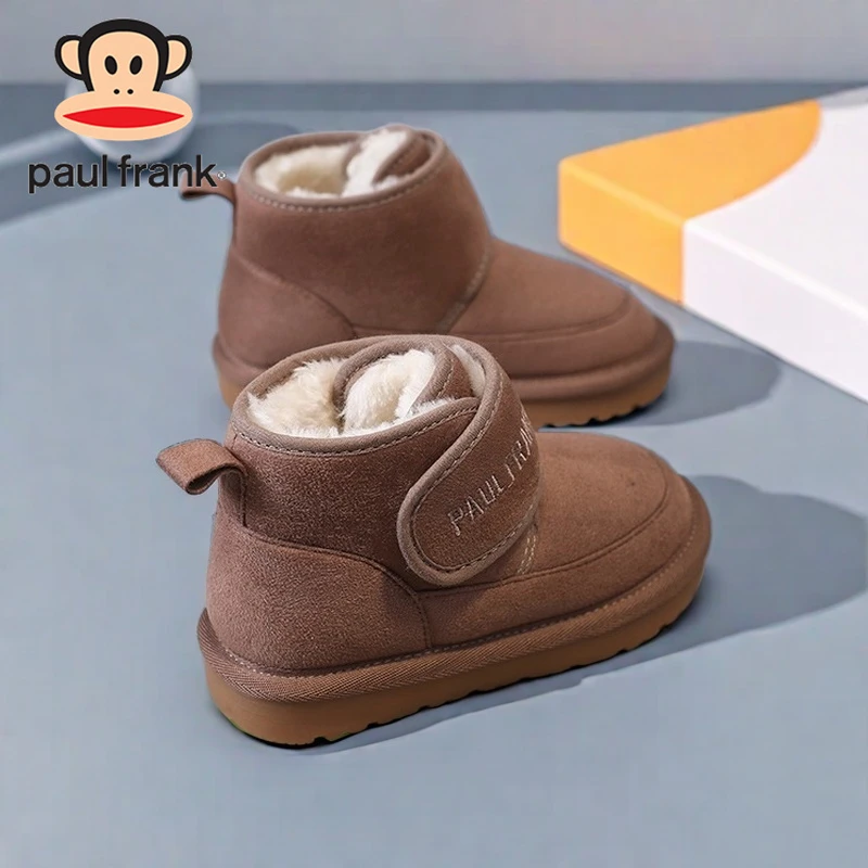 大嘴猴童鞋儿童雪地靴男冬季加绒保暖小孩棉鞋3-6-12岁女童保暖鞋