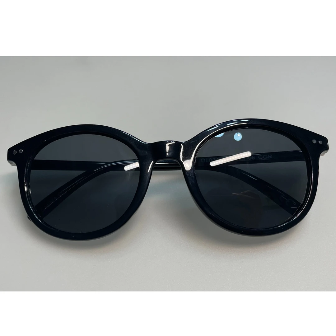 时尚百搭黑色复古太阳镜防紫外线圆框墨镜儿童网红简约潮流街拍