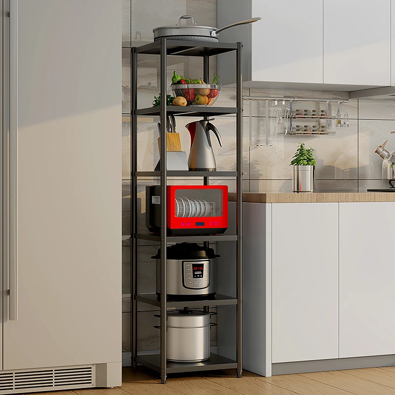 厨房置物架落地多层微波炉烤箱收纳架多功能家用调料架储物架锅架