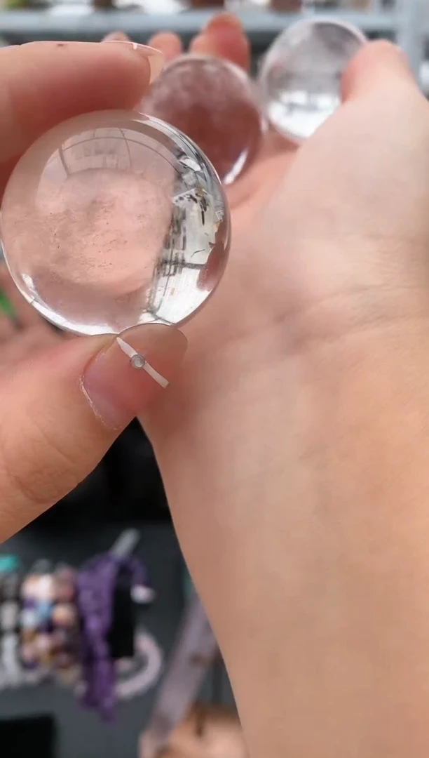 【闪购商品】水晶摆件未镶嵌微瑕款白球一颗15.8