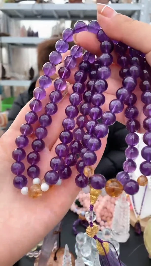 【闪购商品】水晶手串未镶嵌紫水晶108 手串