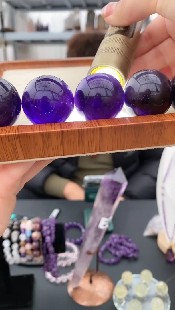 【闪购商品】水晶摆件未镶嵌微瑕款紫球一颗9.9