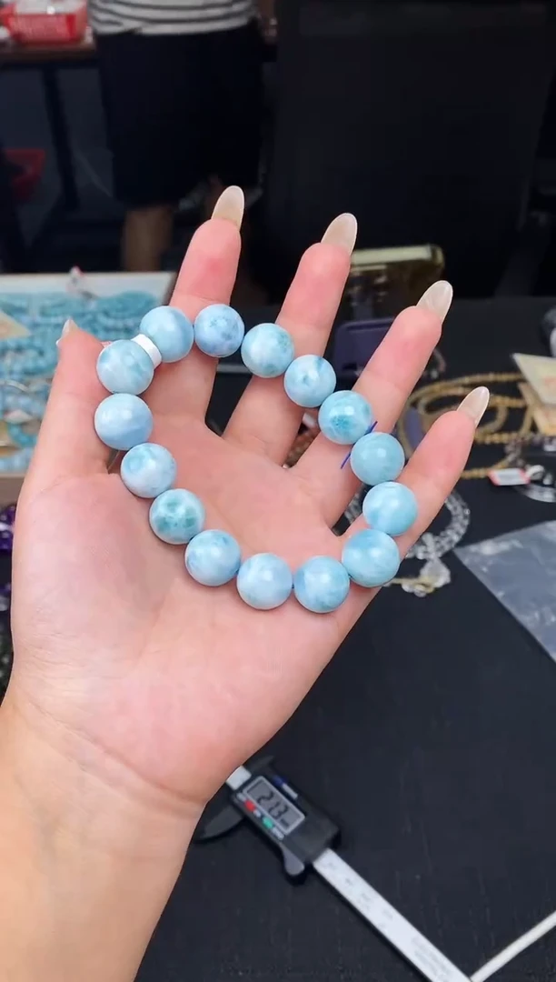 【闪购商品】针钠钙石（海纹石）手串未镶嵌手串953