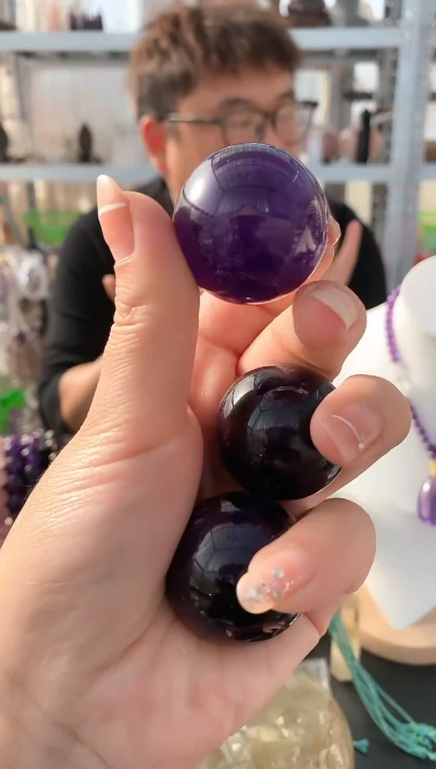 【闪购商品】水晶摆件未镶嵌微瑕款紫球一颗9.9