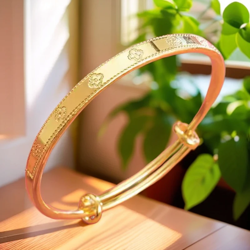 (元宝29）  卡家同款四叶草推拉可调节活口手镯