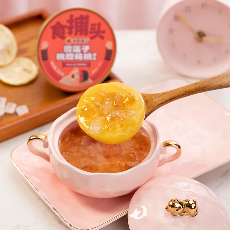 林家铺子雪莲子桃胶炖桃罐头260g*2罐+烤梨245g*2罐t