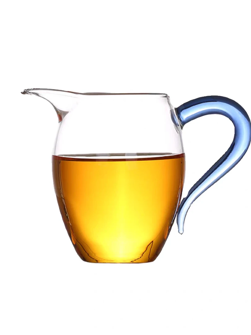 华祥苑宝石蓝玻璃茶海加厚倒茶公道杯家用简约分茶公道杯