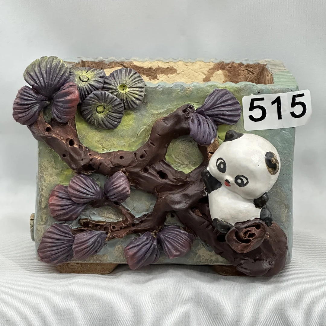 白狐花盆，内口12.5高11.5左右，麦饭石材质，透气好，手工花盆