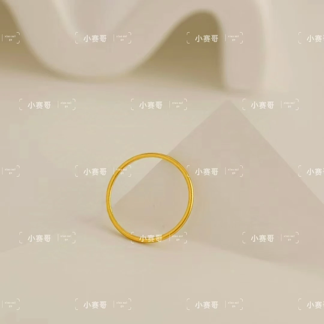 足金999圈圈配件轻奢浪漫仙女送女友情侣礼物简约#00040