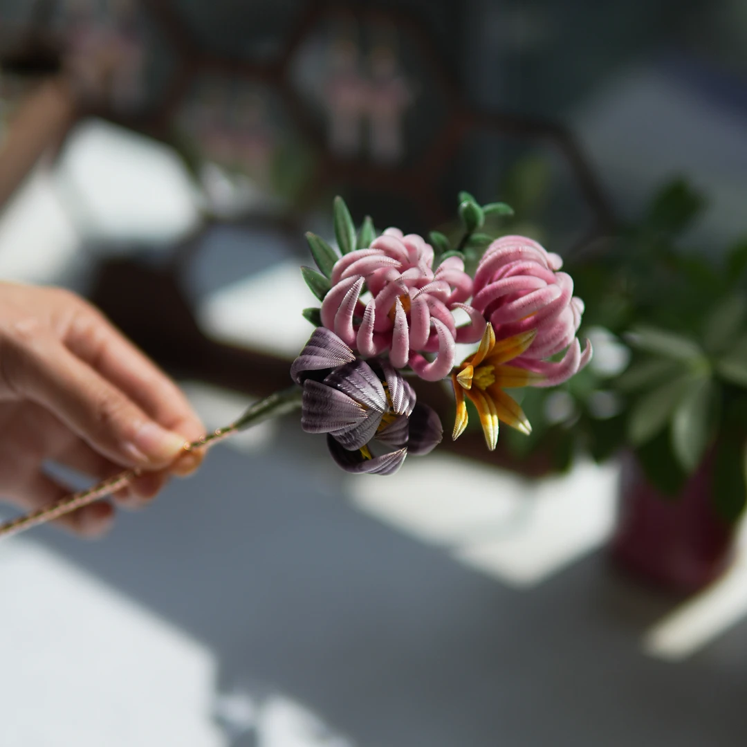 无澜手作非遗绒花发饰【现货合集】