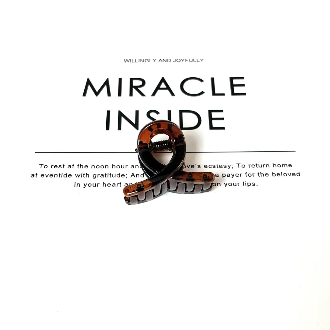 L076亮玳色迷你长不大4cm刘海夹抓夹时尚潮流抓夹刘海夹百搭网