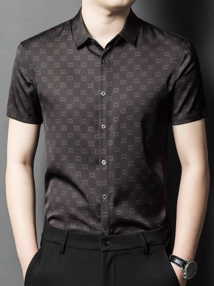 2024夏季新款男士透气舒适短袖衬衫