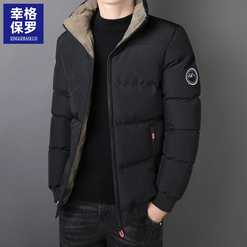幸格保罗棉服男士潮流休闲韩版棉袄外套加厚冬季立领保暖棉衣男装
