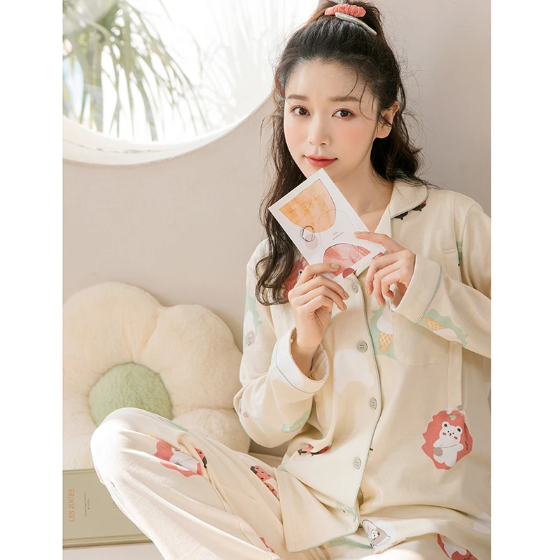 家时光月子服春秋四季可穿纯棉100%全棉孕妇睡衣孕期产后喂奶1251