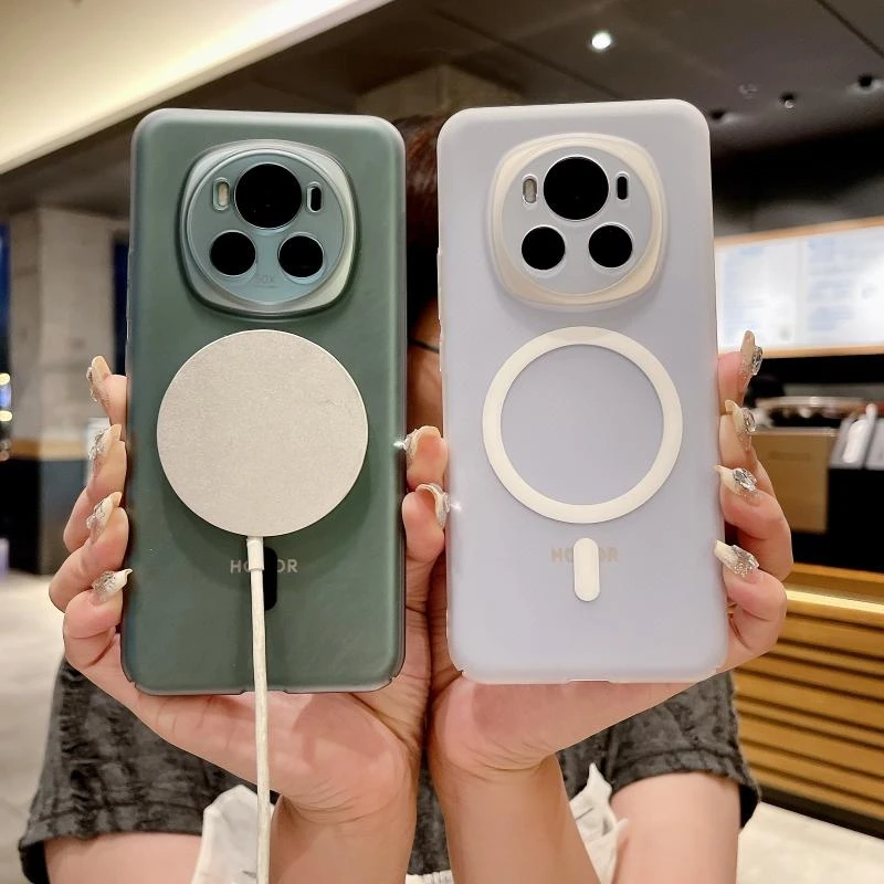 适用于荣耀Magic6Pro肤感冰雾手机壳Magic5磨砂裸机手感镜头硬壳