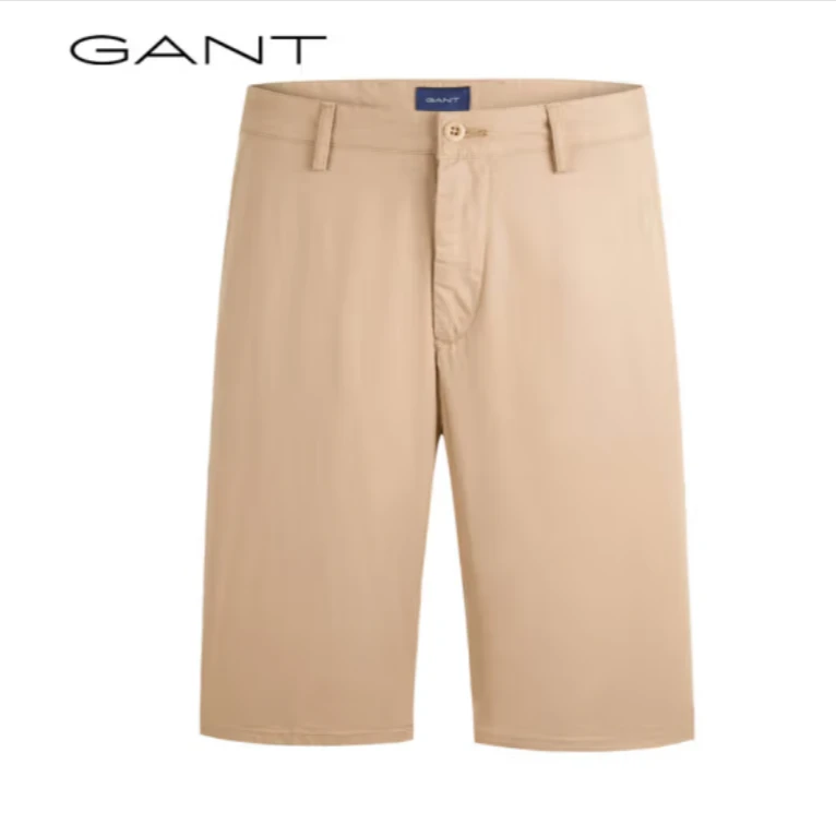 GANT/甘特春夏男士直筒通勤纯色时尚简约潮流五分裤短裤20011