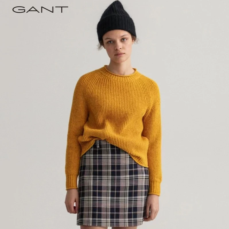 GANT/甘特女士时尚潮流慵懒休闲短款圆领针织衫毛衣田4803122